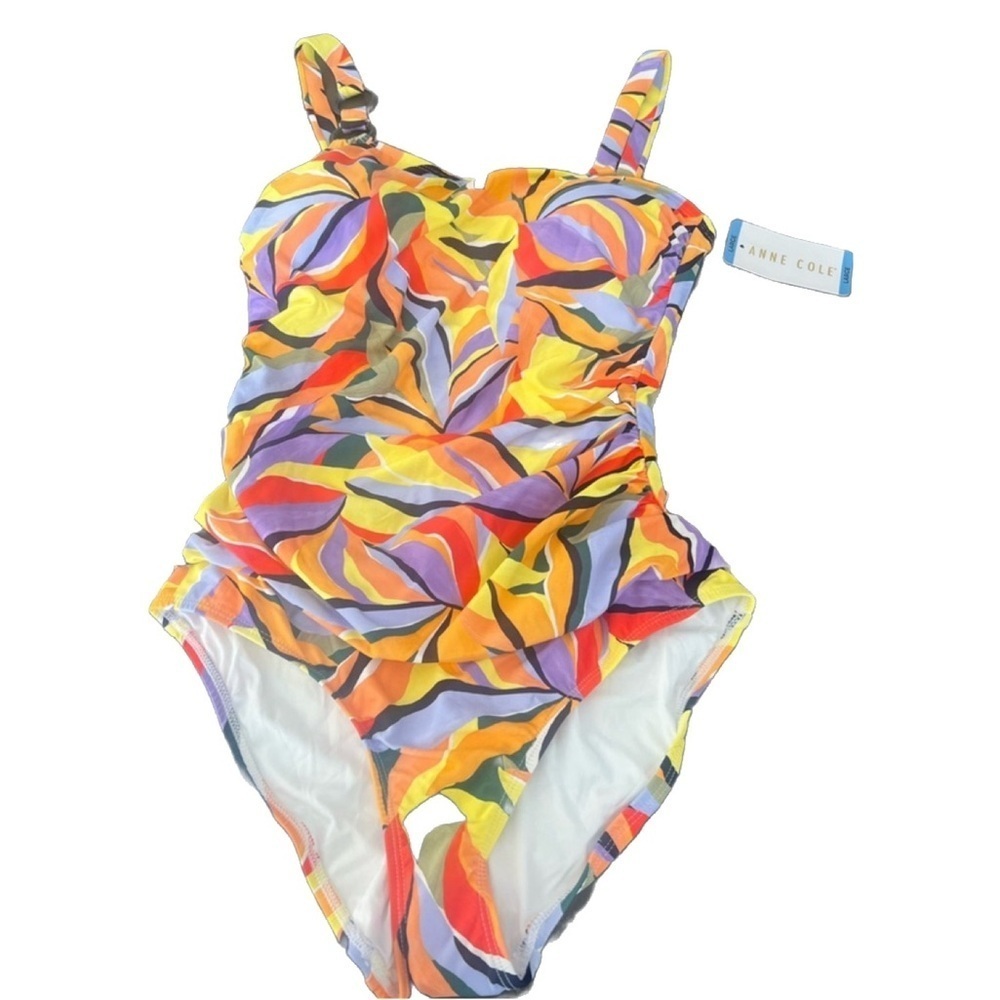 Anne Cole swimsuit NWT. Sea Grass print. Adjustable straps, fun bright print!